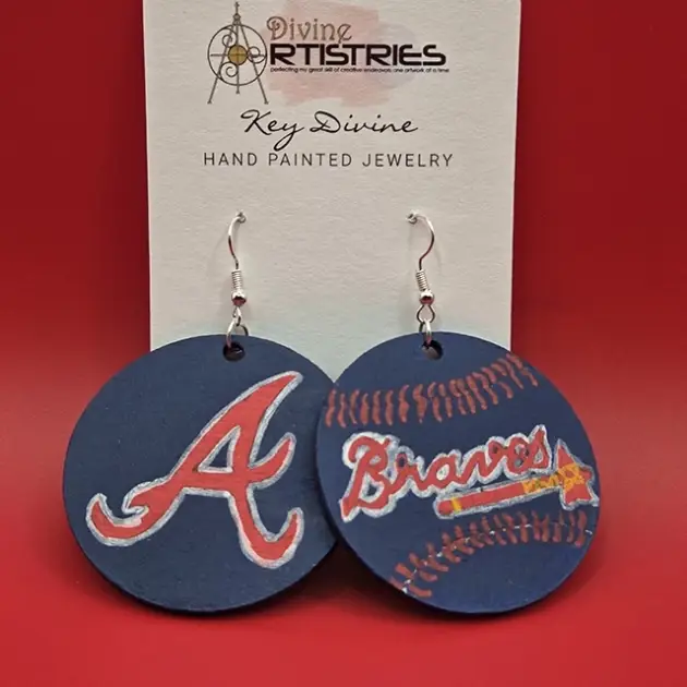 Circle Atlanta Braves Earrings