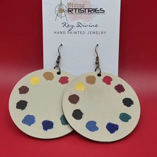 Circle Paint Palette Earrings