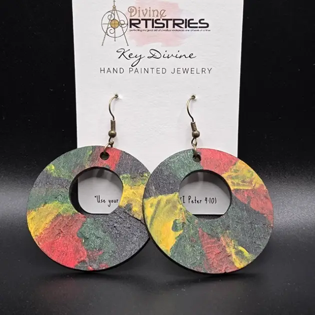 Hollowed Circle Abstract Pan-African Earrings