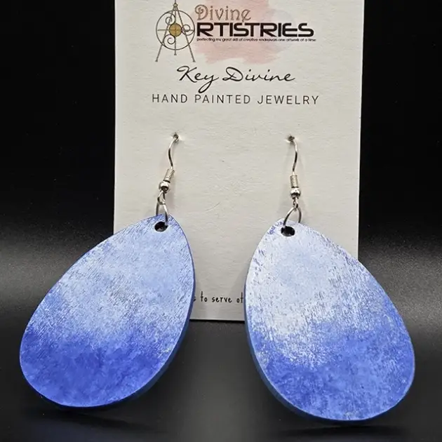 Teardrop Heavenly Sky-Blue Earrings